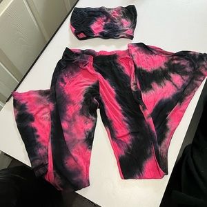 Tie-Dye Hippie Bandeau and Flare Pants